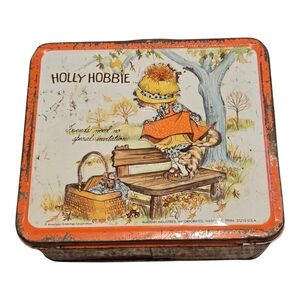 Hollie Hobbie Vintage 1970s Aladdin Orange Metal Lunchbox With Thermos